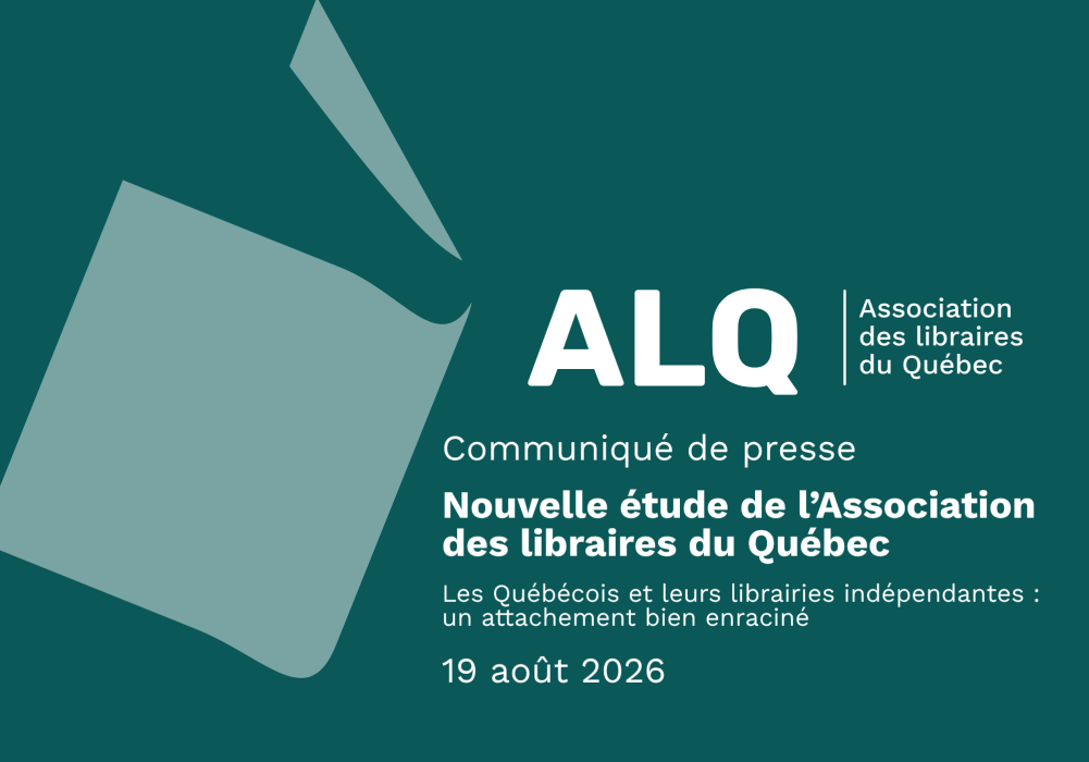 Nouvelle étude de l’Association des libraires du Québec
